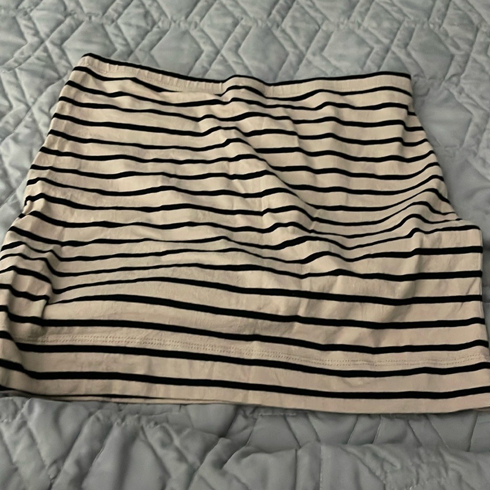 Cotton Striped Skirt
